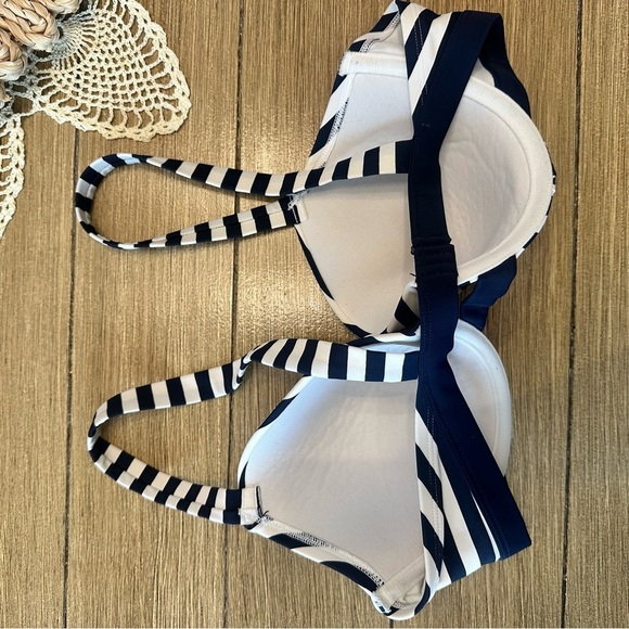 Aerie Striped Navy and White Bikini Top - Picture 3 of 4
